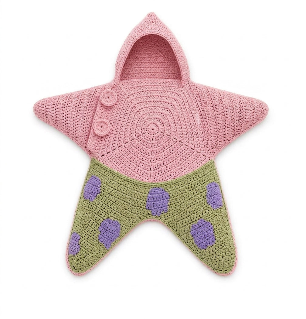 Cute Baby Starfish Crochet Romper